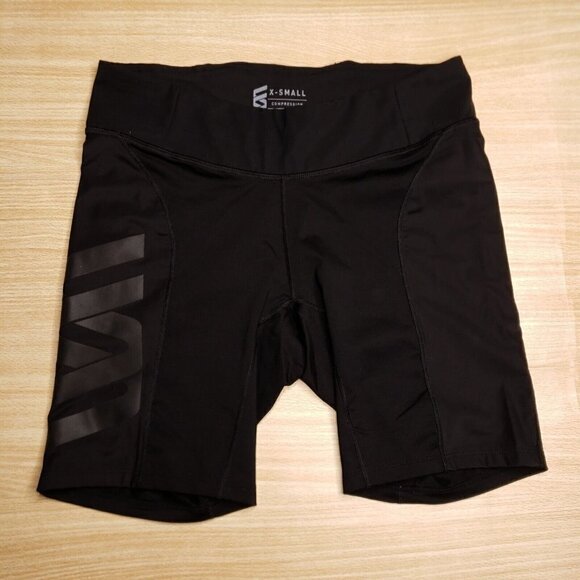 Unbranded Womens Black Compression Bike Shorts XS - Picture 1 of 4